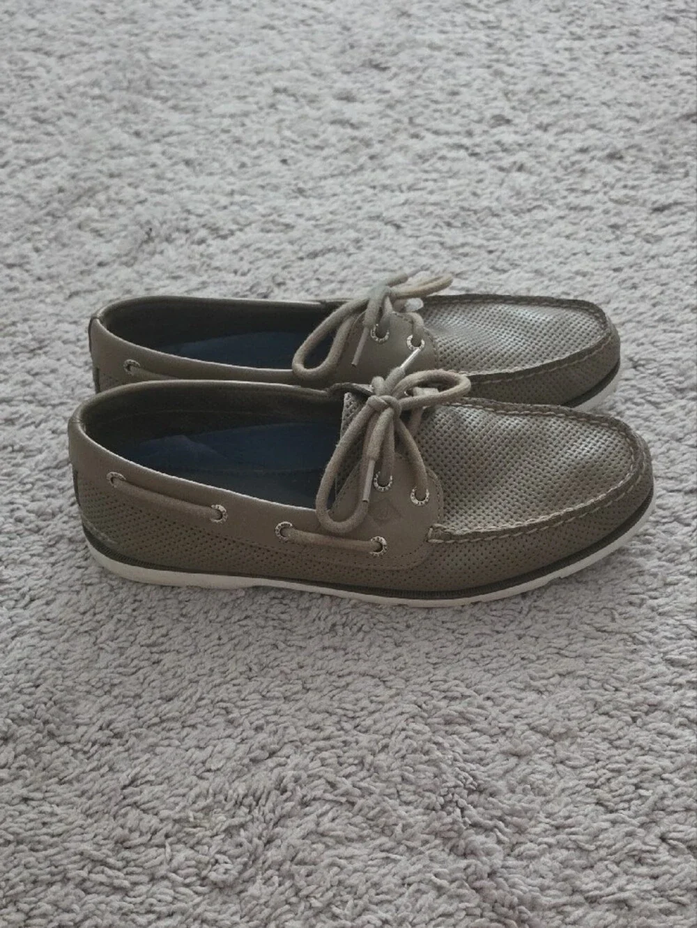 Sperry Men's Boat Shoes in Olive Green